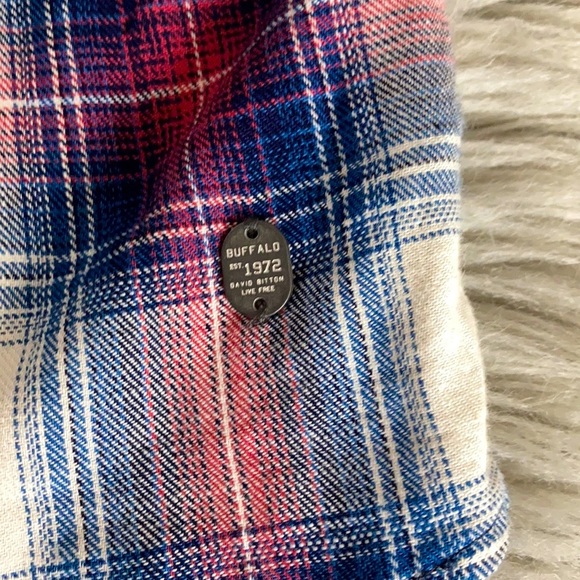 NWT Buffalo Men’s Faded Plaid Checkered Shirt - Picture 3 of 7